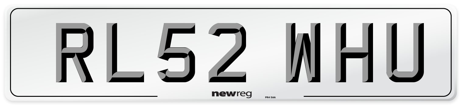 RL52 WHU Number Plate from New Reg